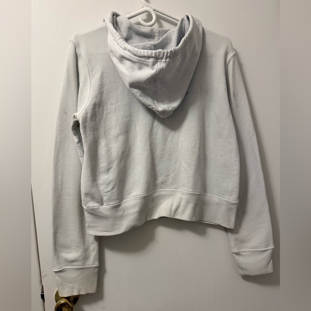 Vintage “GAP” White Hooded Zip Up Sweatshirt- Size: S - Picture 3 of 10